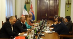 31 July 2015 The members of the Foreign Affairs Committee in meeting with the Head of Italian parliamentary delegation to CEI